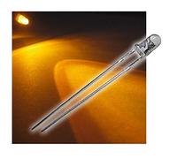 world-trading-net - 10 LED 3mm LED jaunes clignotantes transparentes, diode électroluminescente, filaire, diode lumineuse, en tant que composant