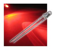 world-trading-net - 10 LED LED rouges clignotantes transparentes de 3 mm, diode électroluminescente, filaire, diode lumineuse, en tant que composant