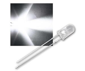 world-trading-net - 100 LED 5 mm lumière du Jour Transparente Type WTN-3-20000nw, diode électroluminescente, Filaire, diode Lumineuse, en Tant Que composant