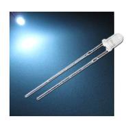 world-trading-net - 25 LED 3mm blanc pur diffus type WTN-3-3100pw, diode électroluminescente, filaire, diode électroluminescente, en tant que composant