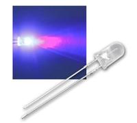 world-trading-net - 25 LED 5 mm lumière ultraviolette/noire transparente, diode électroluminescente, filaire, diode lumineuse, en tant que composant