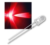 world-trading-net - 25 LED 5 mm Rouge Clair Type WTN-5-12000r, diode électroluminescente, Filaire, diode Lumineuse, en Tant Que composant