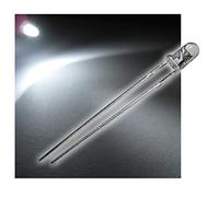 world-trading-net - 50 LED 3mm Blanc Clair Clignotant, diode électroluminescente, Filaire, diode électroluminescente, en Tant Que composant