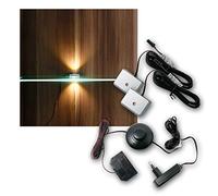 world-trading-net - éclairage de sol en verre LED Clip-3D en set de 2, argent, couleur lumineuse blanc chaud, y compris l'alimentation électrique