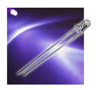 world-trading-net - Set de 100 LED 3mm Transparent UV Super Lumineux, diode électroluminescente, Filaire, diode Lumineuse, en Tant Que composant