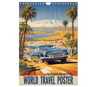 World Travel Poster - nostalgische Reise um die Welt (Wandkalender 2026 DIN A4 hoch), CALVENDO Monatskalender: Kunstvolle Neuinterpretationen historischer Reiseplakate im Vintage-Stil