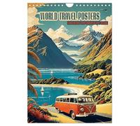 World Travel Posters - Nostalgic Trip Around the Globe (Wall Calendar 2027 DIN A4 portrait), CALVENDO 12 Month Wall Calendar: Artful reinterpretations of historical travel posters in vintage style