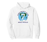 World Traveler Carte de Voyage des Sept Continents Sweat à Capuche