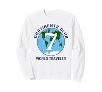 World Traveler Carte de Voyage des Sept Continents Sweatshirt