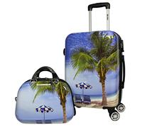 World Traveler Palm Tree Ensemble de 2 valises rigides à roulettes pivotantes Motif Palmier Taille Unique 50,8 x 34,3 x 22,9 cm - 2,9 kg, Palmier, Taille Unique, Palm Tree Ensemble de 2 valises