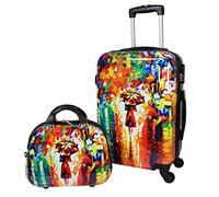 World Traveler Paris Nights Ensemble de 2 valises rigides à roulettes pivotantes à roulettes pivotantes Multicolore 20,3 cm, Multicolore, 8 inches, Paris Nights Lot de 2 valises rigides à roulettes