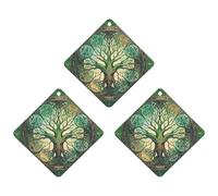 World Tree Lot de 3 désodorisants pour voiture, maison, bureau, style gris à suspendre en forme de losange