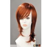 World Wigs Perruque Brune Carré Long Plongeant/Mèche