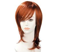 World Wigs Perruque Rousse Carré Long Plongeant/Mèche