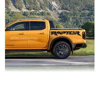 WorldCustomChopper Lot de 2 autocollants latéraux pour voiture PK Ranger Raptor 4x4 Off Road Sport - Vinyle adhésif professionnel - Matériau à peindre - Noir mat