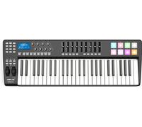 WORLDE PANDA49 Contrôleur de clavier MIDI USB portable à 49 touches, 8 pads de déclenchement RGB avec rétroéclairage coloré et câble USB