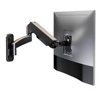 WORLDLIFT Support Mural Moniteur pour PC - Écrans de 17 à 32" - Bras Ergonomique Réglable Supporte Moniteur de 9 kg, VESA 75 x 75 mm et 100 x 100 mm