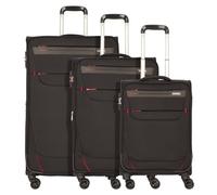 Worldpack Denver 4 roulettes Set de valises 3 pièces noir