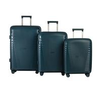 Worldpack Havanna 4 roulettes Set de valises 3 pièces bleu pétrole