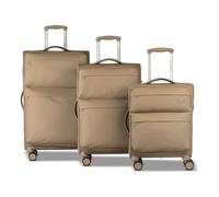Worldpack Kyoto 4 roues Set de valises 3 pièces avec soufflet d'extension beige