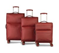 Worldpack Kyoto 4 roues Set de valises 3 pièces avec soufflet d'extension rouge