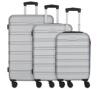 Worldpack Phoenix 4 roulettes Set de valises 3 pièces couleur argent