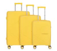 Worldpack Vegas 4 roulettes Set de valises 3 pièces jaune