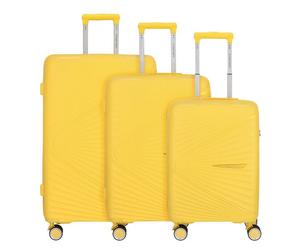 Worldpack Vegas 4 roulettes Set de valises 3 pièces jaune