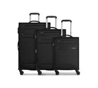 Worldpack Weichgepäck Koffer-Set 3-teilig | Reise-Trolleys aus hochwertigem, robustem Polyester Material | für Damen und Herren | 4 Doppelrollen & TSA-Schloss | Chicago Serie