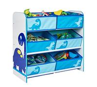 Worlds Apart Étagère de Rangement pour Chambre d'enfants - Dinosaures par HelloHome, Bleu, 60.0x63.5x30.0 cm
