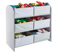 Worlds Apart Meuble de Rangement pour Chambre d’Enfant avec 6 bacs, Taille Unique