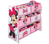 Worlds Apart Minnie Mouse - Meuble de rangement pour chambre d’enfant avec 6 bacs, 30 x 63.5 x 60 cm