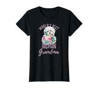 World's Best Bichon Grand-mère Aquarelle Mignon Peluche Granddog T-Shirt Graphique avec Valeur