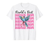 World's Best Budgie Mom Mama Perroquet Perroquet Fête des Mères T-Shirt