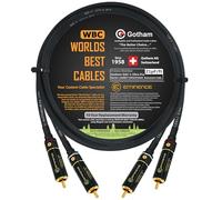 WORLDS BEST CABLES 0.5 Meter RCA Câble Paire - Gotham GAC-1 Ultra Pro - Low-Cap (21pF/ft) Audio Interconnect Câble avec Eminence Gold Locking RCA Connecteurs