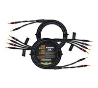 WORLDS BEST CABLES 2 Meter - Canare 4S11 - Audiophile Grade - HiFi Star-Quad Bi-Wire Haut-parleur Câble Paire avec Eminence Gold Banana Connecteurs