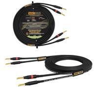 WORLDS BEST CABLES 2 Metre WBC-GOLD-LOCAP-SPKR-12 AWG - Low-Capacitance - Low-Inductance - High Purity OFC - Audiophile HiFi Haut-parleur Câble Paire avec Eminence Gold Banana Plugs