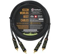 WORLDS BEST CABLES 3 Meter RCA Câble Paire - Gotham GAC-1 Ultra Pro - Low-Cap (21pF/ft) Audio Interconnect Câble avec Eminence Gold Locking RCA Connecteurs