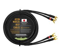 WORLDS BEST CABLES - 6,1 m - Câble d'enceinte coaxiale audiophile simple pour canal central - Fabriqué sur mesure à l'aide de fils Mogami 3082 et de fiches à cosse plaquées or Eminence (2 fiches à