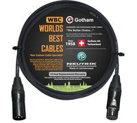 WORLDS BEST CABLES - Gotham GAC-4/1 - Star Quad Mic Câble - 1.5 Meter avec Neutrik Gold XLR Plugs