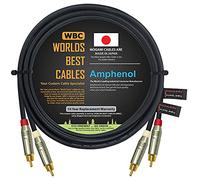 WORLDS BEST CABLES Paire de câbles d'interconnexion audio directionnel haute définition de 2,5 m - Fabriqué sur mesure Mogami 2549 et des connecteurs RCA Amphenol ACPR, plaqués or