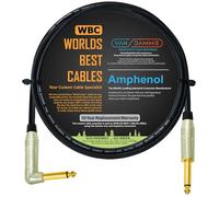 WORLDS BEST CABLES Van Damme Pro Classic XKE Câble patch pour guitare et basse - Ultra flexible, multi-blindé avec fiches amphenol ACPM-RN-AU & ACPM-GN-AU M-Series coudées et droites dorées TS 70 cm