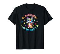 World's Best Cat Dad Ever/Un Design rétro Funky et Amusant T-Shirt