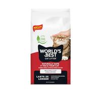 WORLD'S BEST CAT LITTER Plusieurs Chats Non parfumés, 6,8 kg - Ingrédients naturels, agglomération Rapide, jetable, 99% sans poussière - Contrôle des odeurs Durable et ramassage Facile