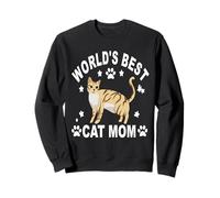 Worlds Best Cat Mom Cat Mom Cat Mom Best Cat Mom Cats Sweatshirt