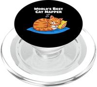 Worlds Best Cat Napper Feline Sleep Citation PopSockets PopGrip pour MagSafe