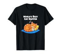 Worlds Best Cat Napper Feline Sleep Citation T-Shirt