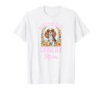 World's Best Cavalier Mom Cavalier King Charles Spaniel Chien T-Shirt Graphique avec Valeur, Homme, Blanc, XL