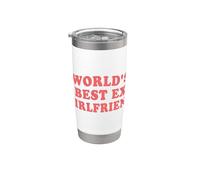 World's Best Ex Girlfriend Citation rétro sarcastique drôle rose Gobelet isotherme en acier inoxydable double paroi