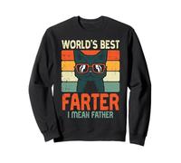Worlds Best Farter I Mean Father Cat Funny Fête des Pères Papa Sweatshirt